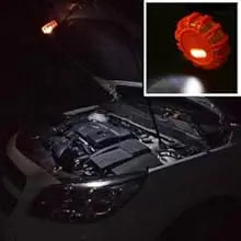 6 Pack LED Road Flare Emergency Light Roadside Safety Beacon Pan Flash Warning Light Kit for CarsTrucks Boats | 9 Flashing Modes