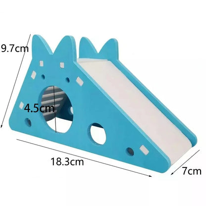 Pet Hamster Hideout House Cage Accessories Slide Ladder Mouse Pet Exercise Toys