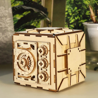 3D Wooden Puzzle For Adults DIY Locker Puzzle Box withModel Kit Christmas gifts
