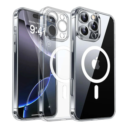 For Magsafe Full Camera Protector Clear Phone Case For iPhone 16 15 14 13 12 11 Pro Max 16 Plus Magnetic Wireless Charging Cover
