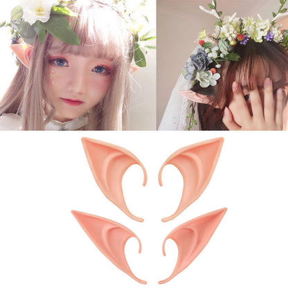 1-10Pairs Halloween Elf Ears,Latex Ears for Angel,Halloween Cosplay Decoration,Masquerade Costume,Fairy Photo Props for Girl