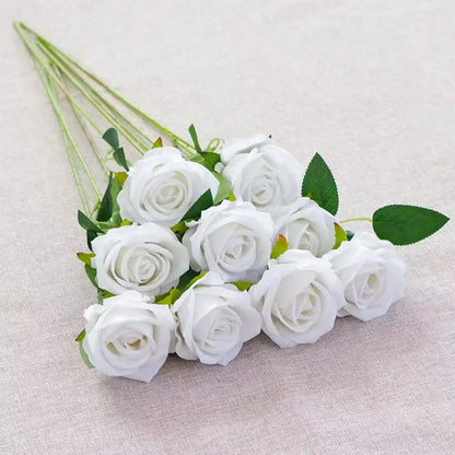 1/5/10/20pcs Roses Artificial Flowers Rose Flower Branch Artificial Red Roses Realistic Fake Rose for Wedding Home Decor