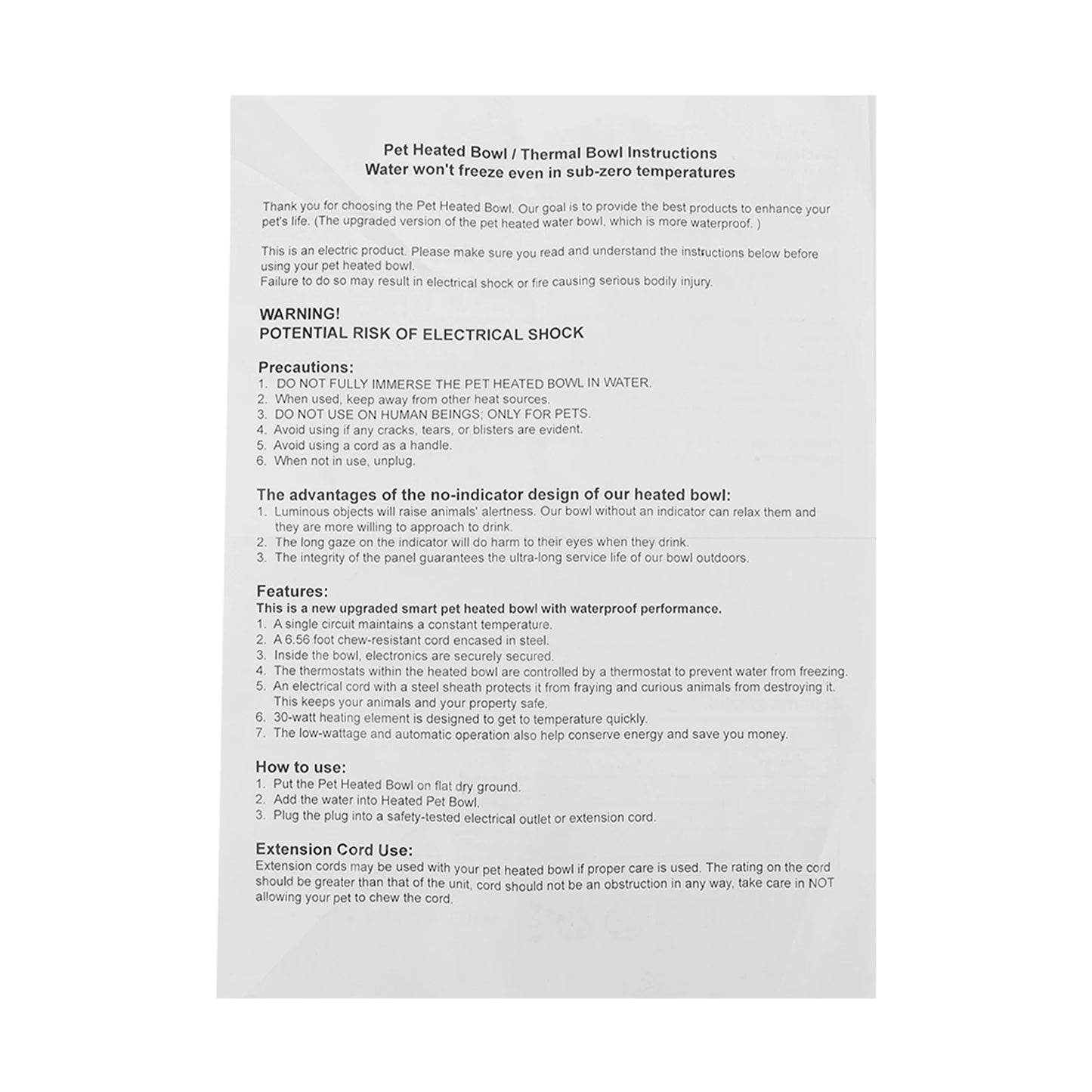 Heated Pet Water Bowl 108 Oz Outdoor Heated Dog Dish Anti-Freeze Heated Pet Water Dish for Cat Rabbit Chicken Duck Squirrel