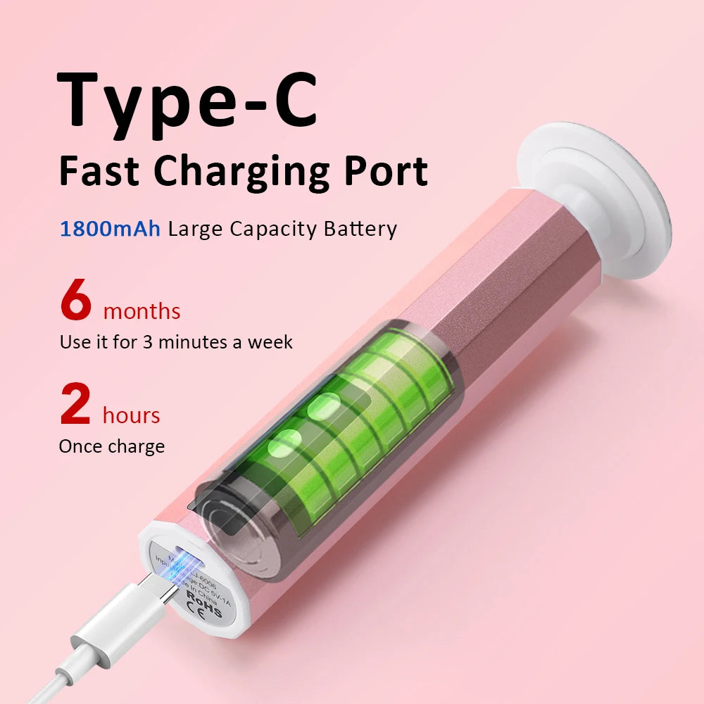 USB Rechargeable Electric Foot Care Callus Remover Nail Grinder Professional Foot Care File with replacement sandpaper tray