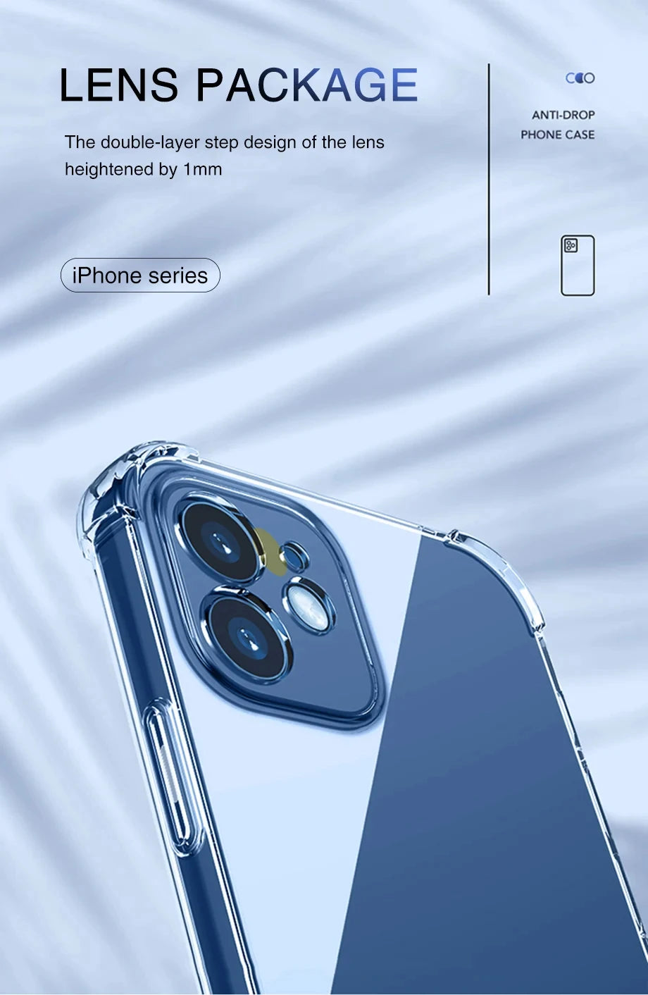 Shockproof Silicone Clear Phone Case For iPhone 11 12 13 14 15 Pro Max Plus Lens Protection For iPhone 13 14 15 Pro Back Cover