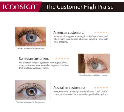 Dropshipping ICONSIGN Lash Lift Kit Lifiting Eyelash Enhancer Calia Set Lashes Perm Eyes Makeup Tools Can Do Your Logo