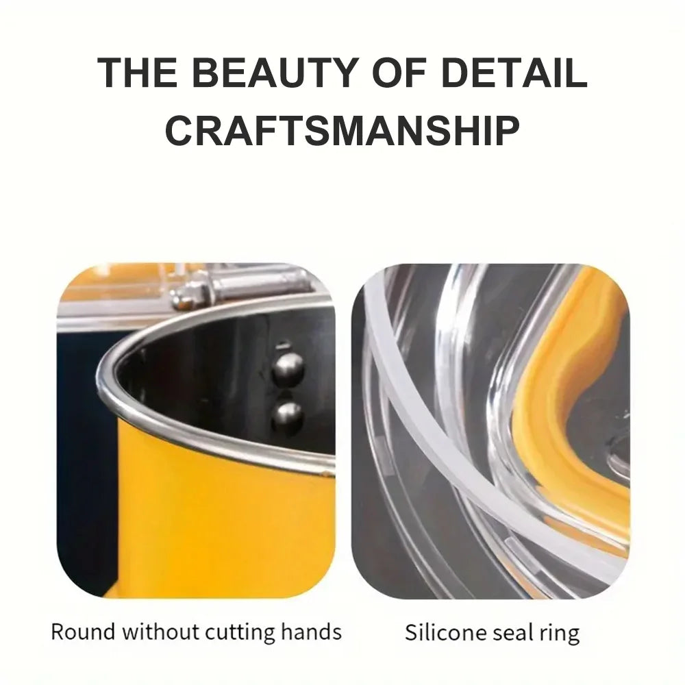 Stainless Steel Airtight Food Grade Storage Canister 5L Reusable Round Seal Jar for Kitchen