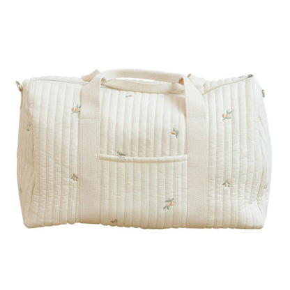 Baby Diaper Bag Embroidered Nappy Organizer Messenger Bag Cute Cartoon Shoulder Bag with Zipper Luggage Tote Bag for Travel