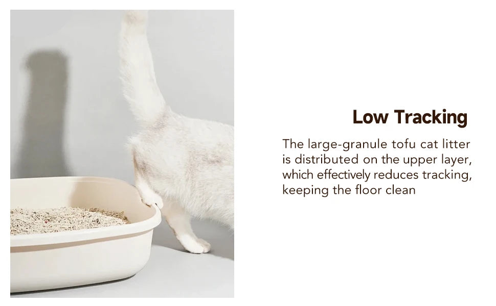 Ezskuup Non-Stick Ultra Clumping Cassava Tofu Cat Litter Odour Control Low Tracking Kitty Litter Plant-Based Ingredient 4KG/PACK