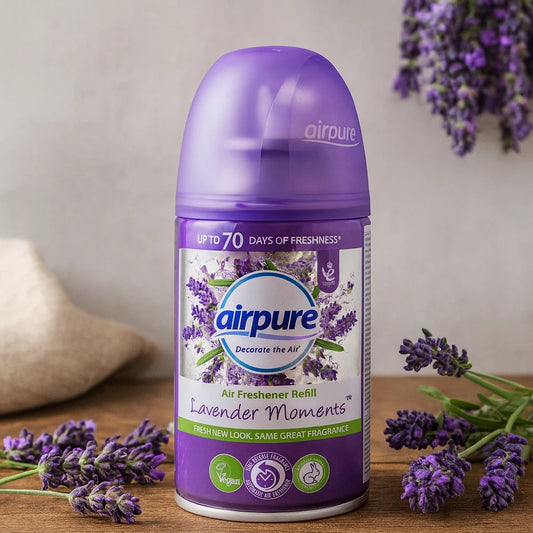 AirPure Air Freshener Refill Lavender Moments 250ML, Long-Lasting Calming Fragrance for Home and Office