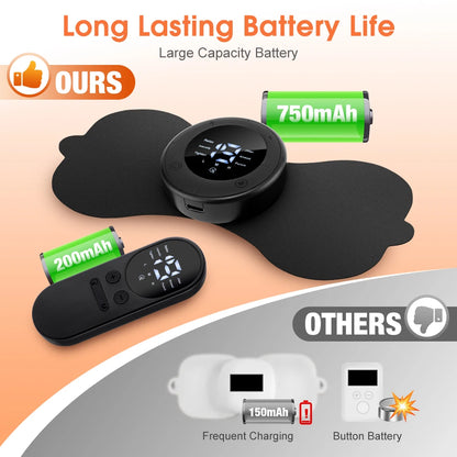 EMS Massage Patches Heating Stimulator Neck Back Shoulder Full Body Massager Pads Remote Control Muscle Relax Mini Patch 6 Modes