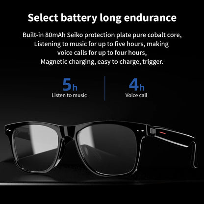 Smart Glasses AI Voice Assistant Camera Glasses BT Audio Glasses (Sunglasses)