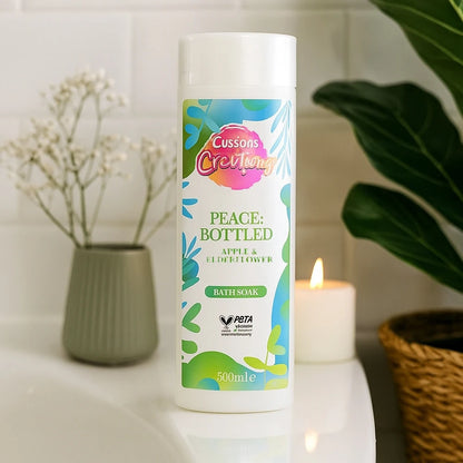 Cussons Creations Bath Soak Apple & Elderflower 500ML, Refreshing Fruity Scent, Gentle Formula for All Skin Types