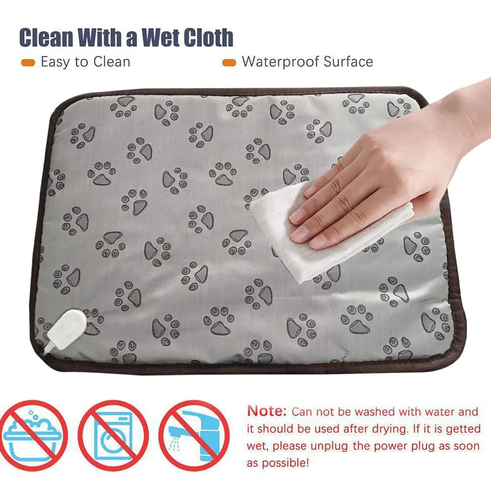 3Size Power-Off Protection Pet Electric Blanket Winter Warming Pad Cat Dog Heated Nest Waterproof Warmer Bite-Resistant Mat Bed