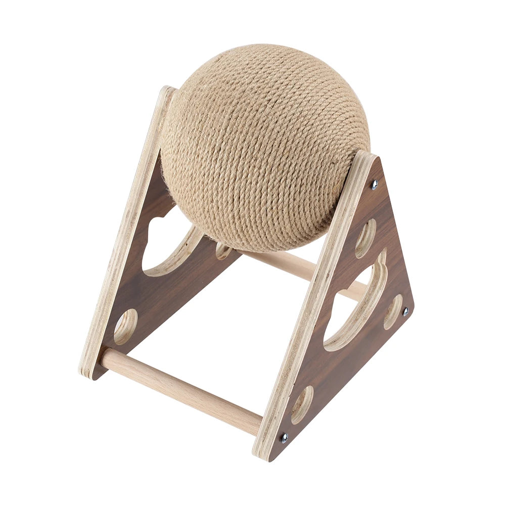 Voltsify Cat Scratching 360 Degree Rotatable Ball Natural Sisal Board Scratcher Pet Toy