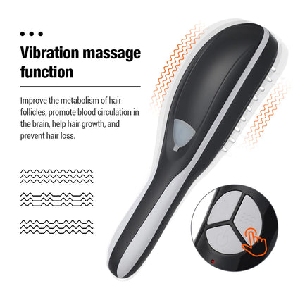 Electric Spray Massage Comb Head Meridian Vibration Massager Red Blue Light Comb Negative Ion Scalp Applicator Anti Hair Loss
