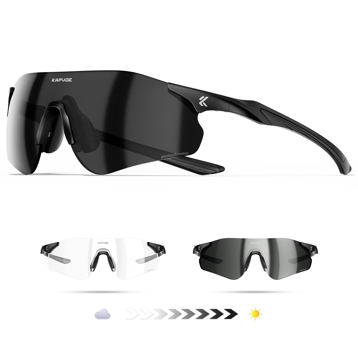 KAPVOE New Outdoor Cycling Sunglasses Glasses Road Bike Cycling UV400 Eyewear Men Women Bicycle Sports Hiking Running Glasses