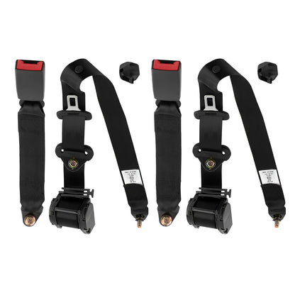 2PCS 3 Point Retractable Auto Car Shoulder Safety DiaSeat Belt Diagonal for Jeep