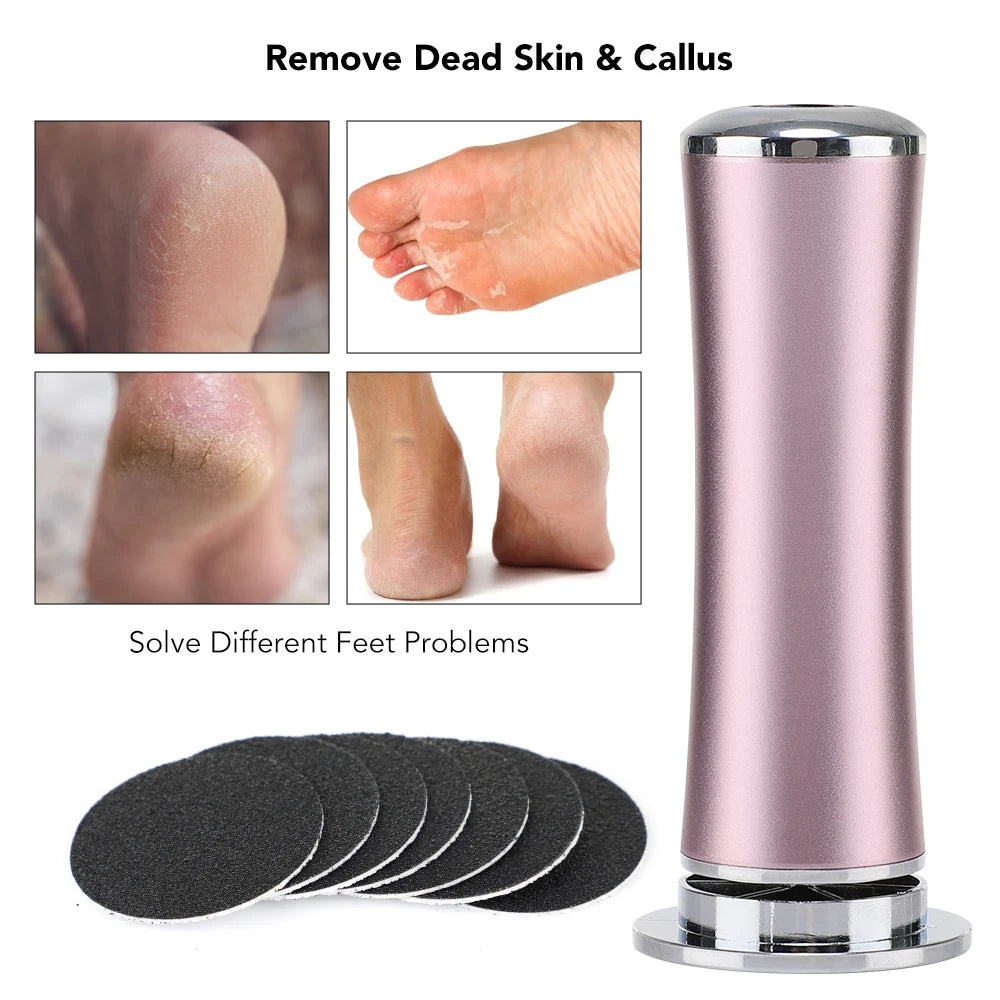USB Rechargeable Electric Foot Care Callus Remover Nail Grinder Professional Foot Care File with replacement sandpaper tray