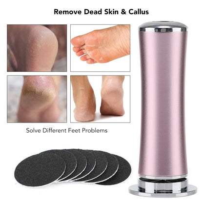 USB Rechargeable Electric Foot Care Callus Remover Nail Grinder Professional Foot Care File with replacement sandpaper tray