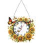 Acrylic Special Shape Butterfly DIY Crystal Diamond Clock Diamond Art Clock Pendants Kit Diamond Painting Clock for Home Decor