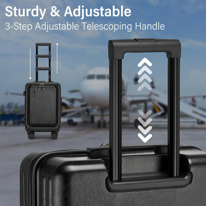 Kono 2/4-Piece Hardshell Luggage Set - ABS+PC Lightweight Suitcases w/TSA Lock & 4 Spinner Wheels, 12"-28" Carry-On & Check-In