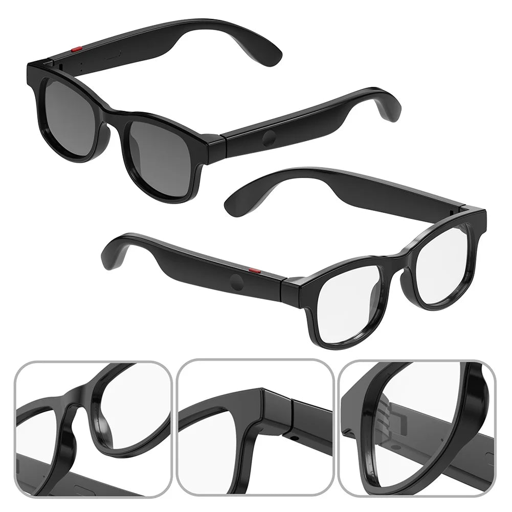 AI Translation Smart Glasses with 144 Language Smart Audio Sunglasses for Office Driving Cycling Outdoor Sports