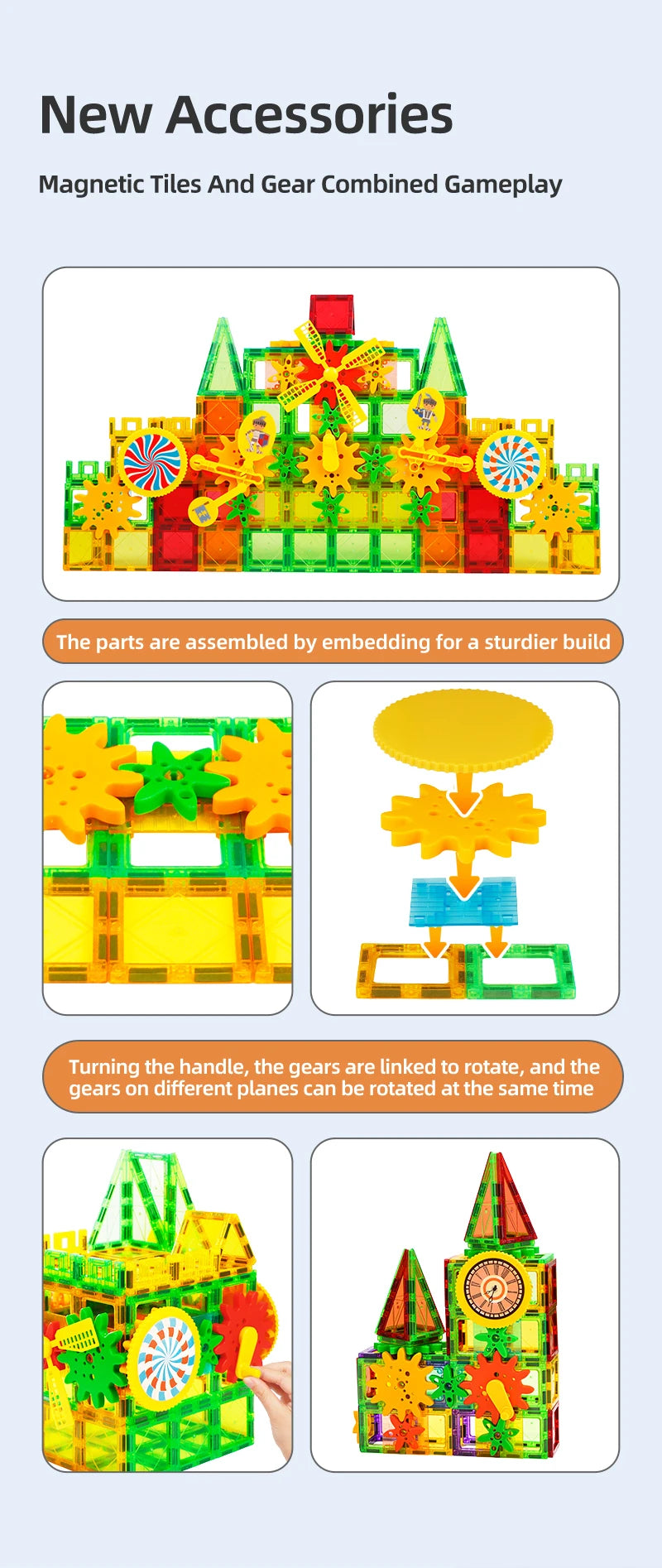 Magnetic Building Blocks Set Construction Game Children Montessori Educational Magnets Toys Magnetic Tiles For Toddlers Gift