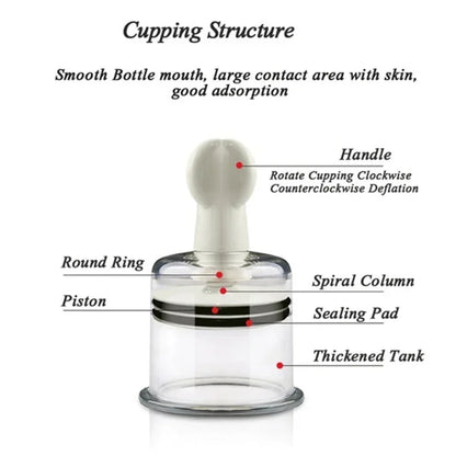 Vacuum Suction Cupping Cup Nipple Enhancer Massage Vacuum Cans Plastic Enlarger Suction Enlarger Body Breast Massager Cups