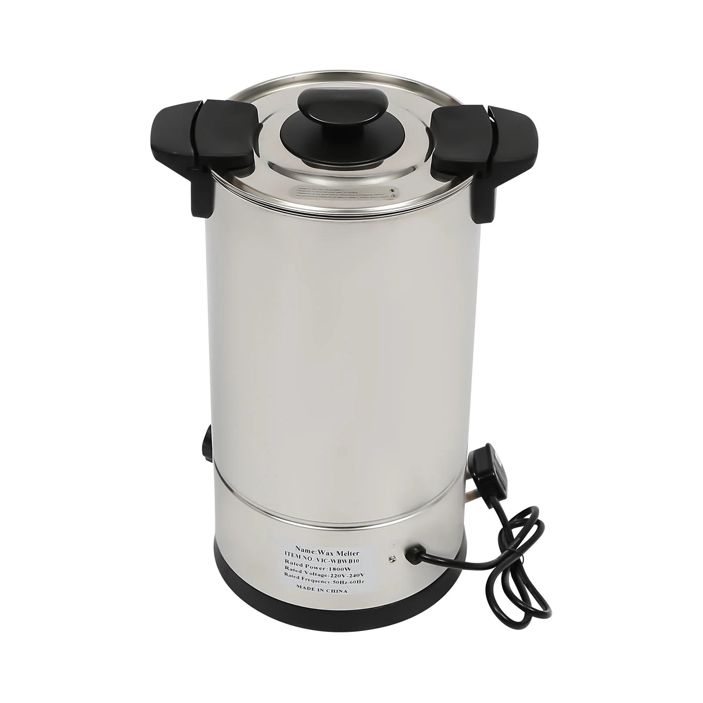10L Wax Melter Electric Wax Melting Pot 304 Stainless Steel Wax Melting Equipment 1800W 220V-240V UK