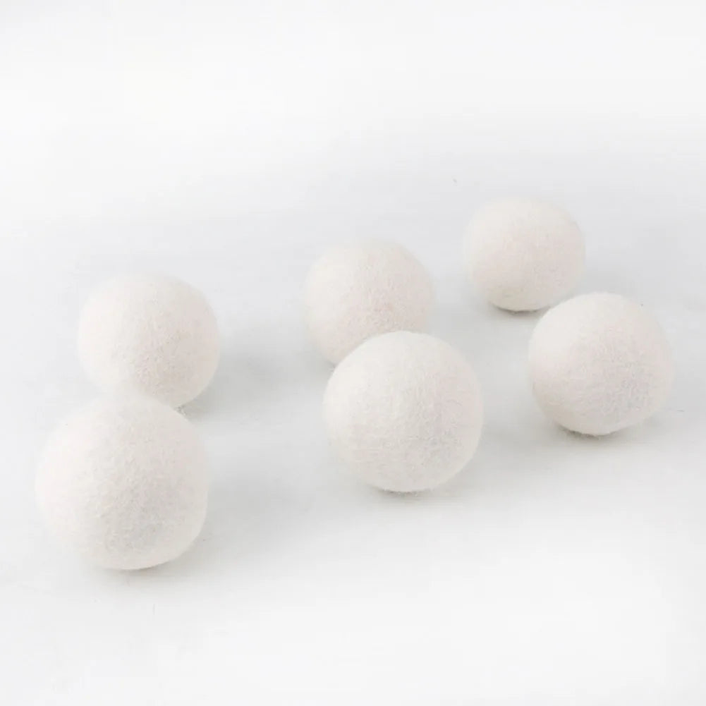 10-1PC Wool Dryer Balls Fabric Virgin Reusable Softener Laundry 3/4/5cm Dry Kit Ball Practical Home Washing Ball Wool Dryer Ball