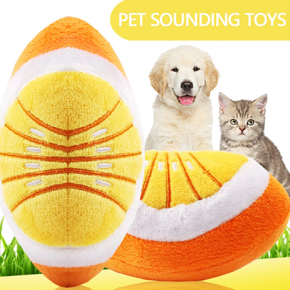 1Pc Pet Toys Fruit Animals Cartoon Dog Toy Stuffed Squeaking Cute Plush Puzzle for Dogs Cat Chew Squeaker Squeaky Toy