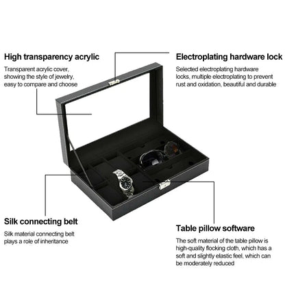 6/9/10/12/20/24 Watch Box Case Storage Display Jewelry Case Organiser for Gift UK