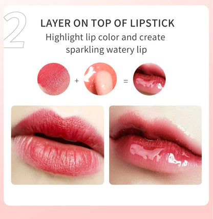 Crystal Jelly Moisturizing Lip Oil Set Plumping Lip Gloss Makeup Sexy Plump Lip Glow Oil Tinted Lip Plumper Set