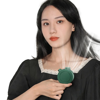 Mini Shirt Fan Wearable Handheld Fan Rechargeable Personal Body Fan for Outdoor Work Hiking Travel