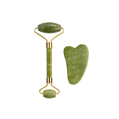 Natural Jade Roller Gua Sha Massage Set Guasha Board Comb Gouache Scraper Body Acupuncture Spa Facial Anti Aging Lifting Tools