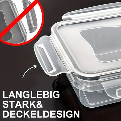 12pc Sealed refrigerator storage box with lid crisper Food Retain Freshness Transparent Storage Jar lunch box with lid