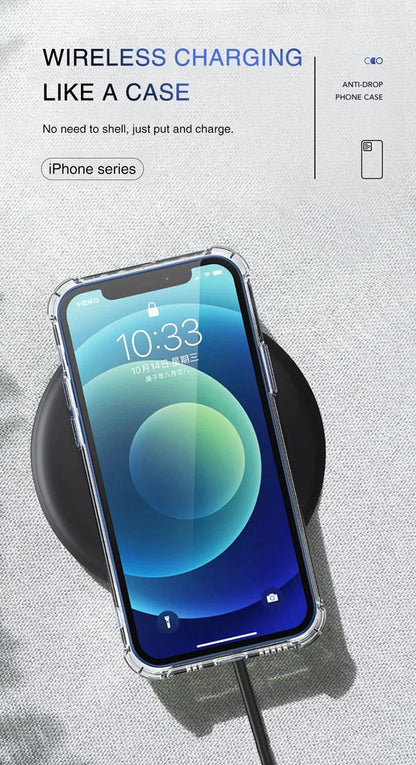 Shockproof Silicone Clear Phone Case For iPhone 11 12 13 14 15 Pro Max Plus Lens Protection For iPhone 13 14 15 Pro Back Cover
