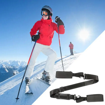 Adjustable Ski Straps Adjustable Ski Carrier Belt Ski & Snowboard Transport Equipment For Children Adults Avid Skiers