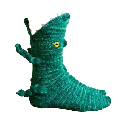 Crochet Animal Socks Breathable Hand Crocheted Plush Socks Moisture Wicking 3D Knit Warm Socks for Animal Lovers