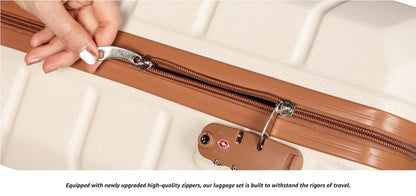 Luggage Sets of 5 Piece, Lightweight Trolley Travel Suitcase Set ABS Hard Shell, 21" + 24" + 28"+ Duffels Bag & Toiletry Bag