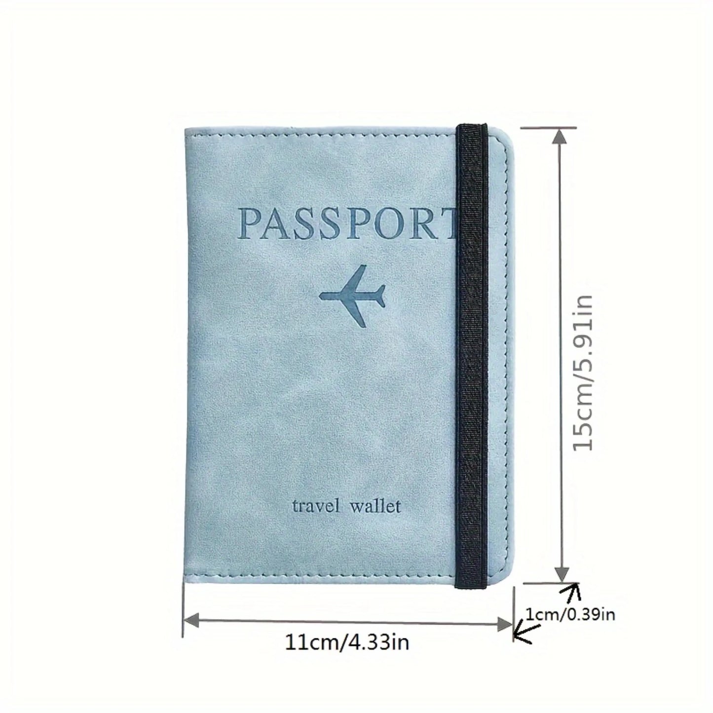 Frosted Fabric Strap Passport Holder with Large Capacity and Multiple Card Slots - Multi Functional Travel Document Bag in Vario