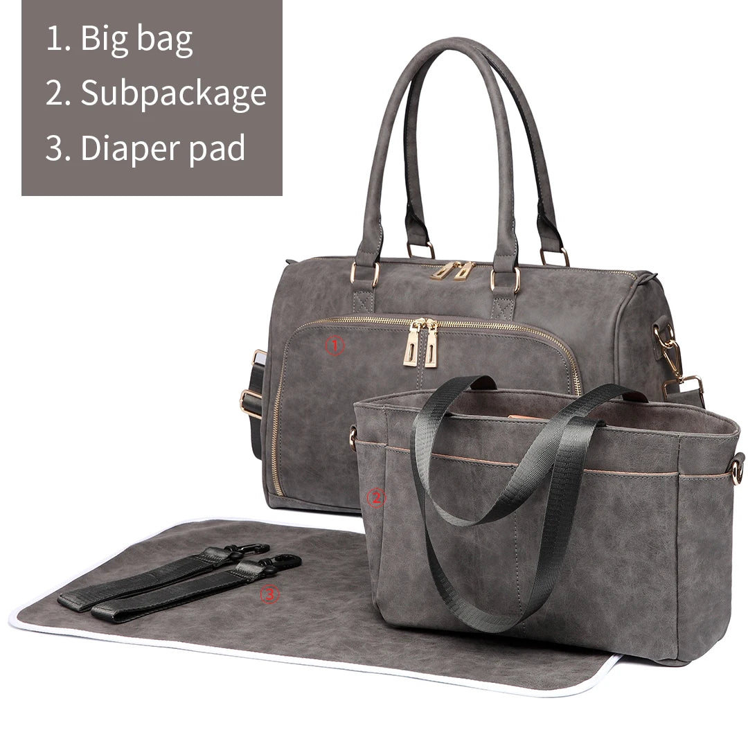 Men's Travel Duffel Bag - Large Capacity Waxed Canvas Luggage for Outdoor Trips, Portable Carry-On Handbag