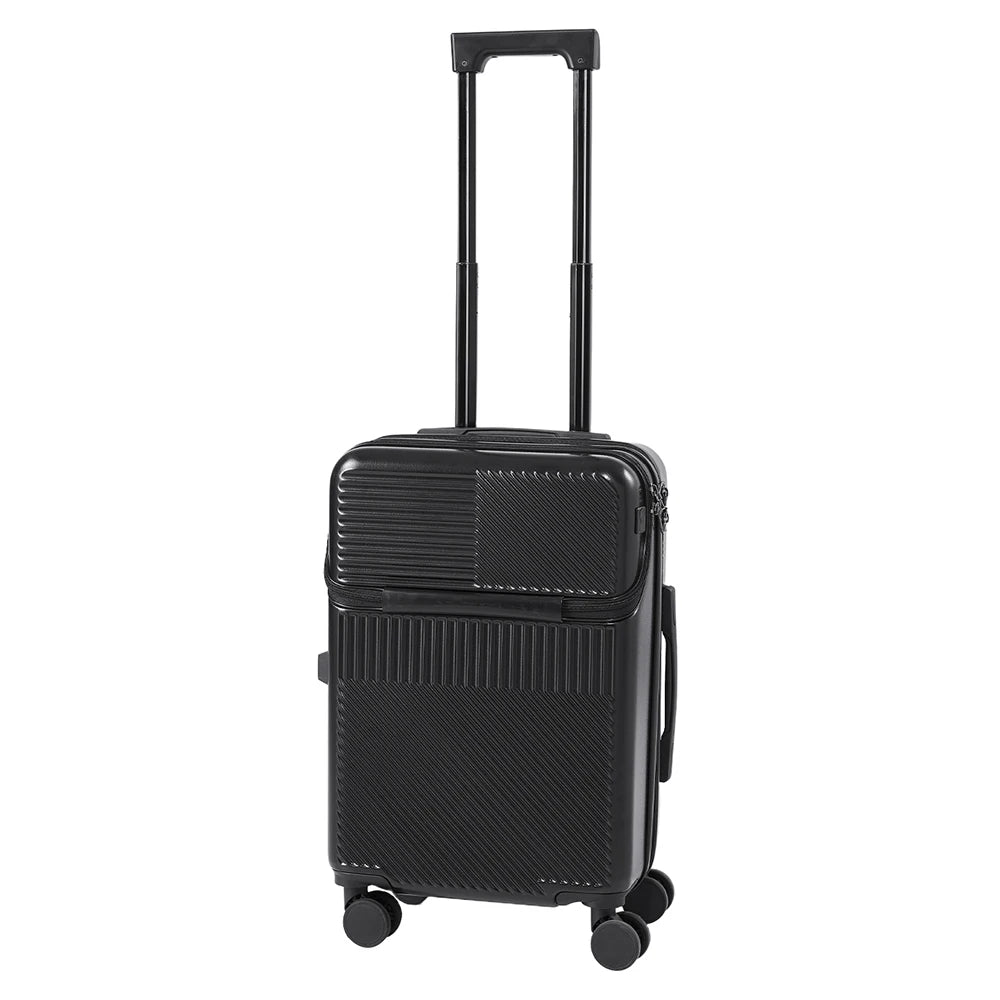 【Sheonly】20 Inch Front Opening Suitcase with TSA Lock and USB Charging Port