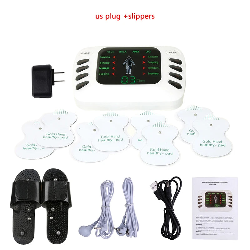 Electric Massager with 8 Massage Modes TENS Low Frequency Pulse EMS Muscle Stimulator for Relaxation