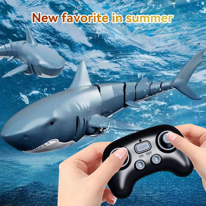 Electric Simulation  Shark Toy 2.4G Remote Control Smart Rechargeable Rc Shark whale Toy Can Go Underwater For Boys Girls Gift