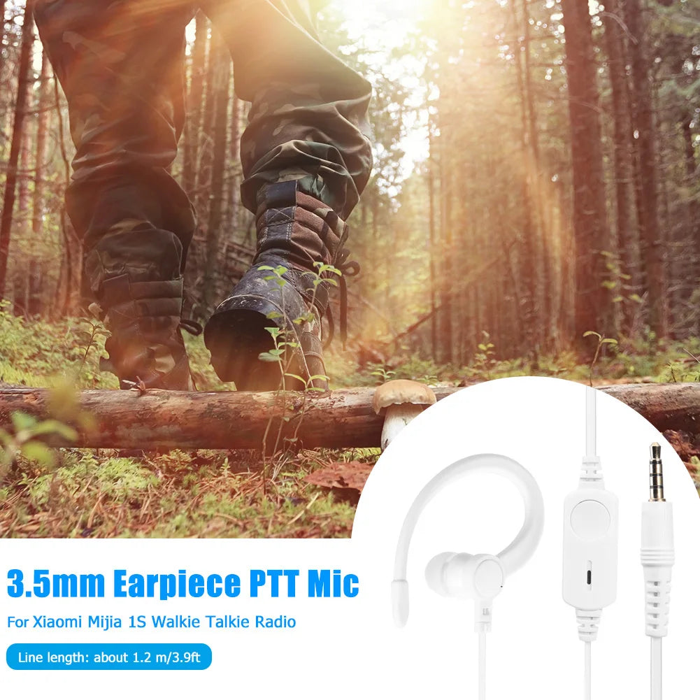 3.5mm Earpiece Headset PTT Mic Earphone Headphone for Xiaomi Mijia 1S Radio