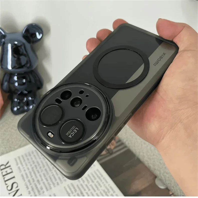 For Xiaomi 15 Ultra Case Magnetic Wireless Charging Camera Protection Lens Film Silicone MagSafe Transparent Shockproof Cover