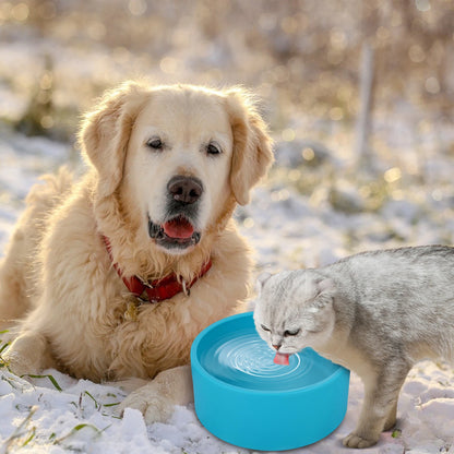 Heated Water Bowl 3.2 L Heated Pet Water Bowl Anti-Freeze Heated Pet Water Dish Provides Drinkable Water in Winter for Dog & Cat