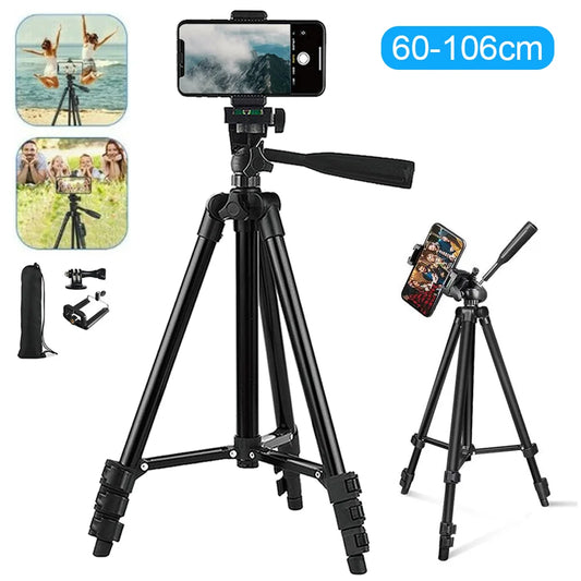 60-106cm  Mobile Phone Live Support Photo Tripod Multi functional Video Recording Selfie Landing Tripod Stand